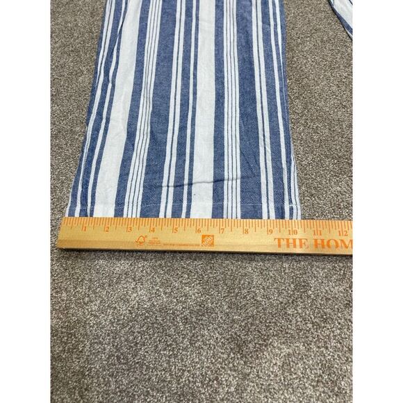 Old navy Womens wide leg pin striped pull on pants sz X-Large linen blend - Picture 4 of 12